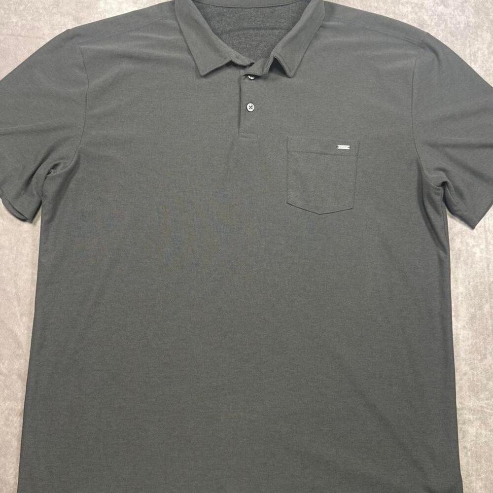 Vuori Men’s Ace Polo Shirt Size XL Gray Short Sleeve Chest Pocket Performance